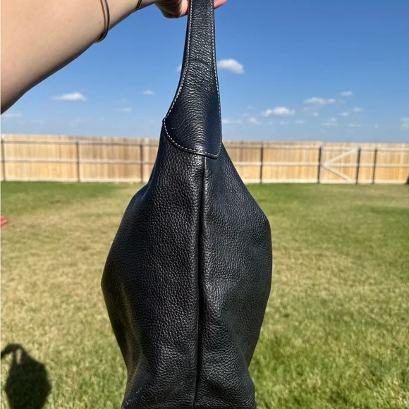 Dooney & Bourke Large Black Leather Hobo Bag - Picture 11 of 16